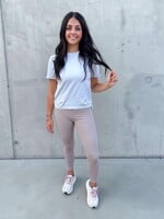 KIMBERLY C Taupe High Rise Contour Leggings