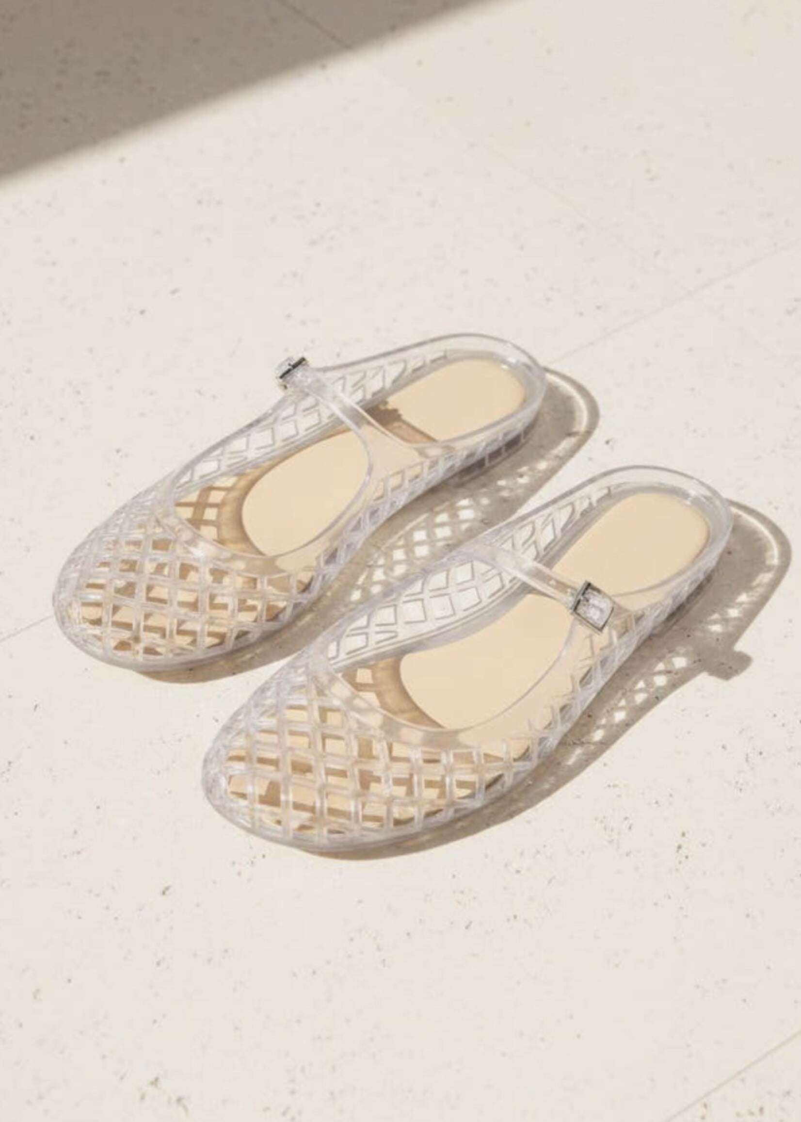 Bloom and Company Clear Mary Jane Jelly Flats