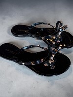 ccocci Black Bow w/ Gold Accent Flip Flop