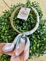 Golden Lily Gold Beaded Scarf Necklace