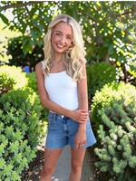 Bloom and Company White Square Neck Bodysuit
