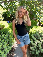 Bloom and Company Black V-Neck Bodysuit
