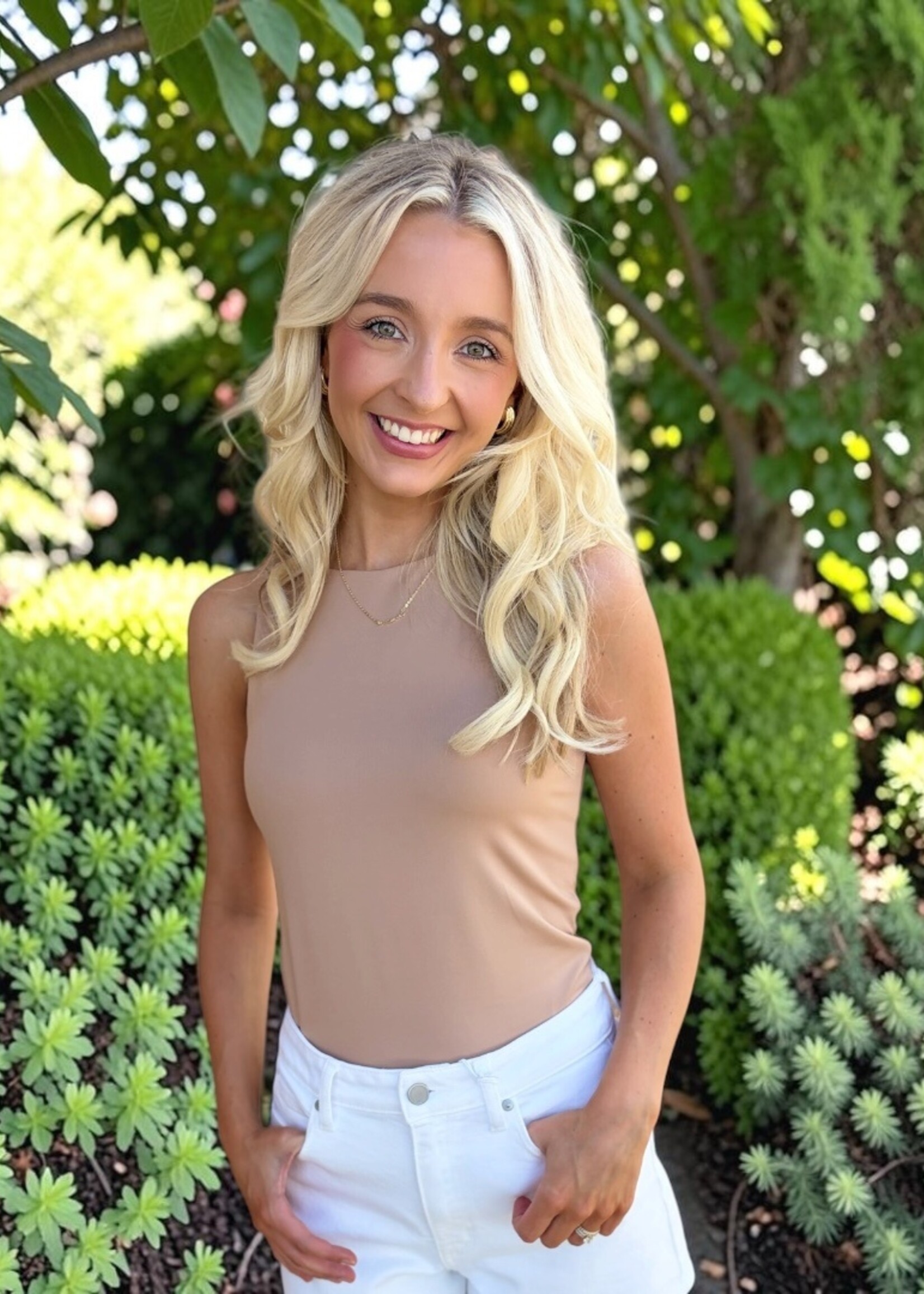 Bloom and Company Nude High Neck Bodysuit