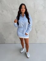 Bloom and Company Blue Striped Button Down Shirt