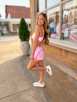 KIMBERLY C Pink Double Layer Nylon Shorts
