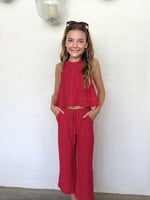 Bloom and Company Tween Red Tank Top w/ Stitch Detail