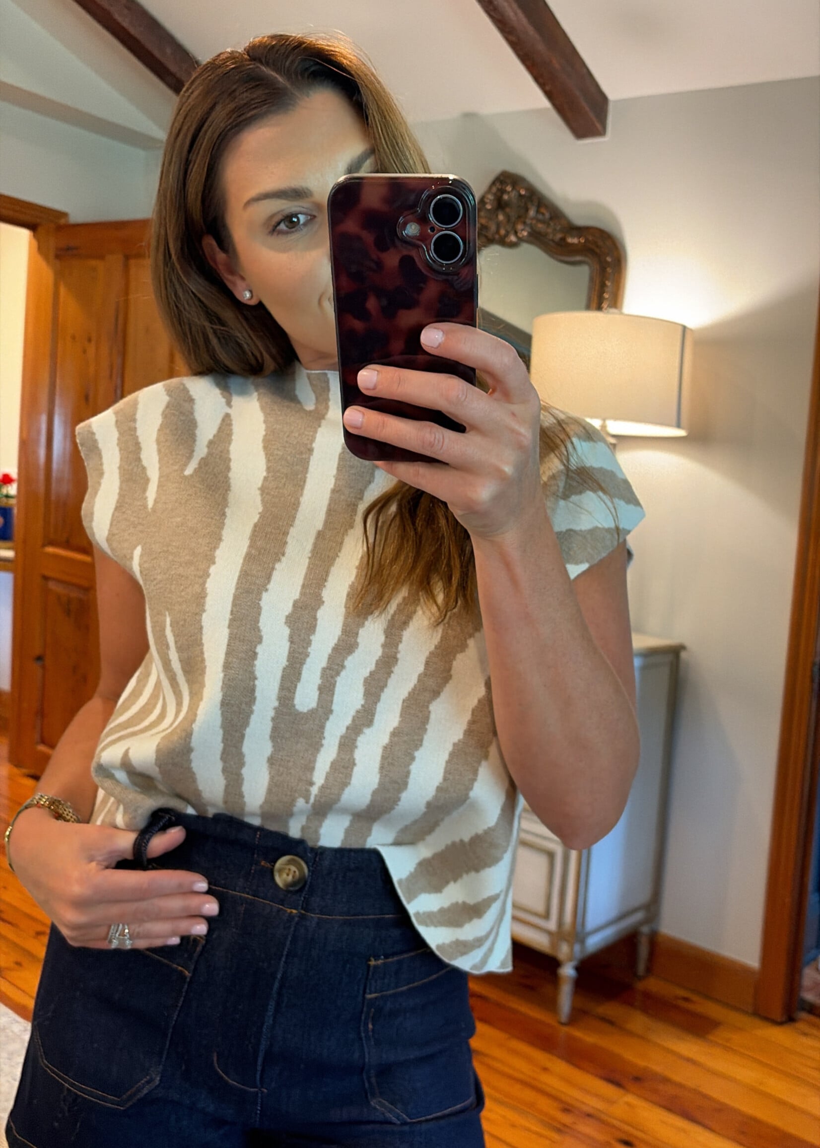ee:some Dark Washed Patch Pocket Denim Shorts