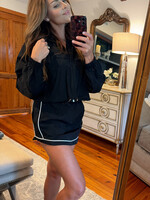 Mable Black Windbreaker Skort