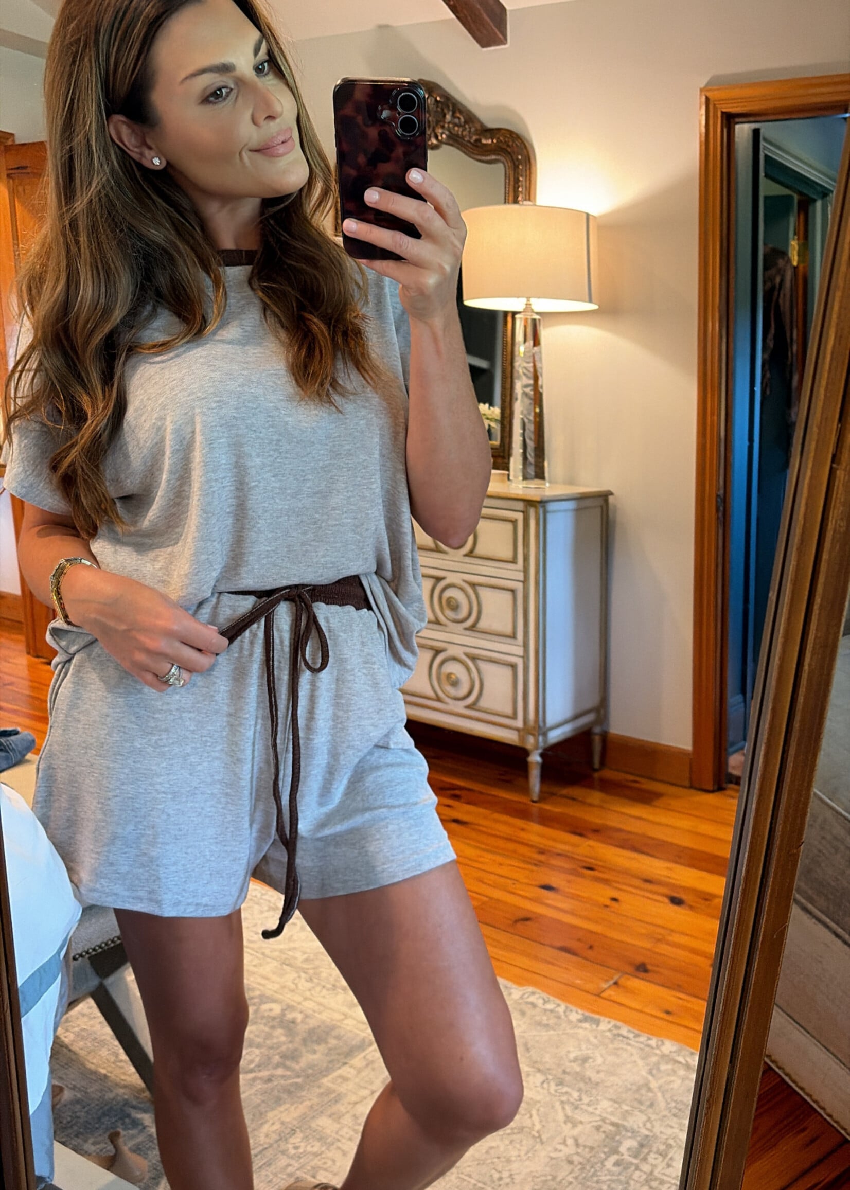 Anniewear Grey & Brown Lounge Set