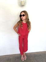 Bloom and Company Tween Red Wide Leg Pants w/ Stitch Detail