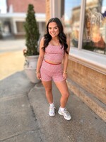 KIMBERLY C Red Gingham Wide Strap Fitted Tank