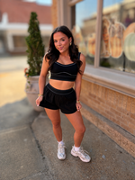KIMBERLY C Black Contrast Thread Sports Bra