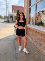 KIMBERLY C Black Lightweight Shorts w/ Elastic Waistband