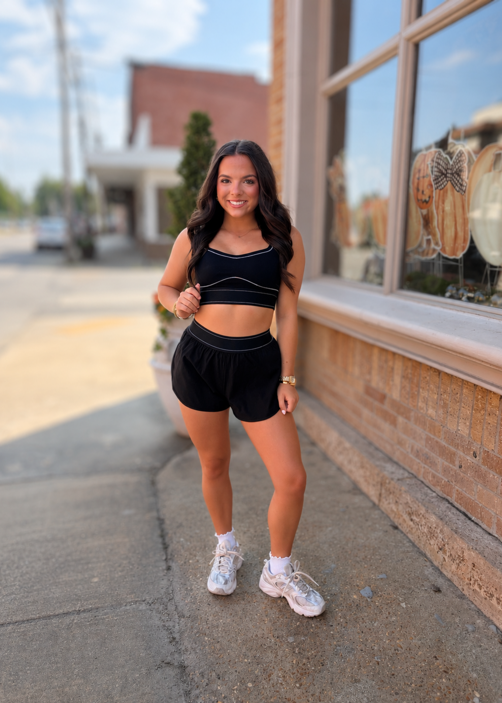 KIMBERLY C Black Lightweight Shorts w/ Elastic Waistband