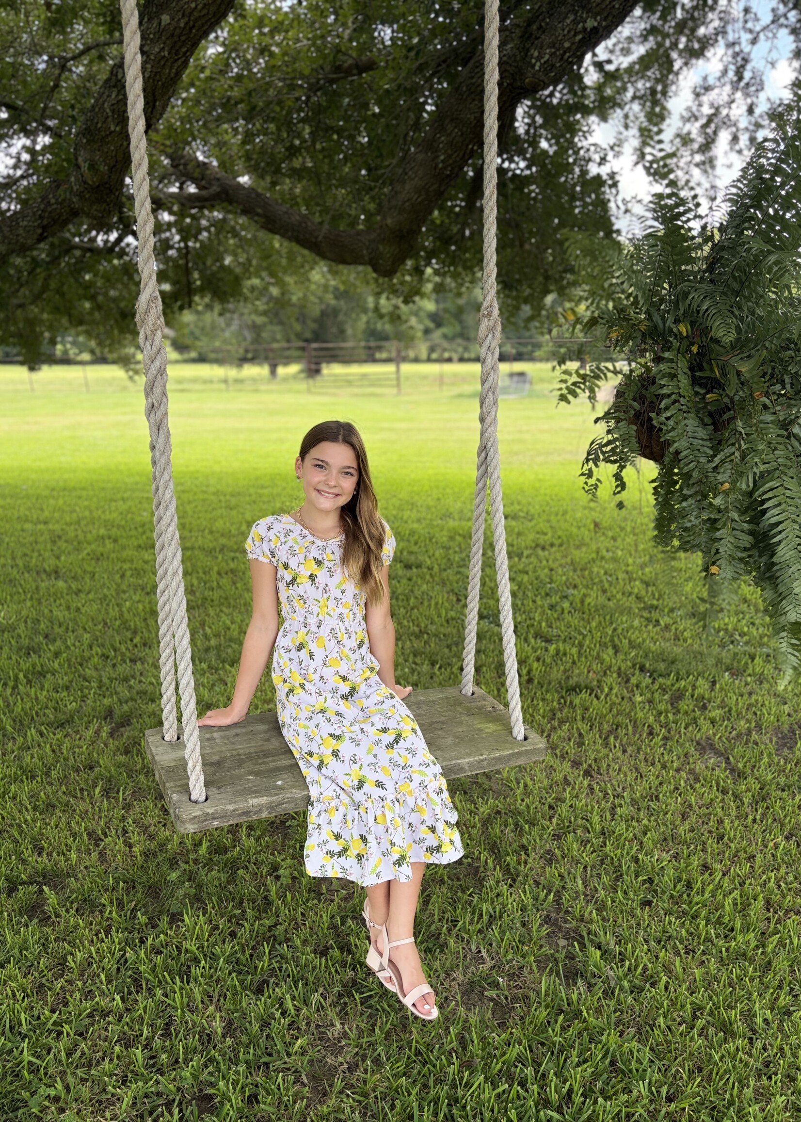 heart and arrow Lemon Empire Waist Maxi Dress