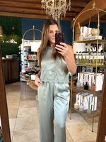 Le Lis Sage Lace Trim Wide Leg Pants