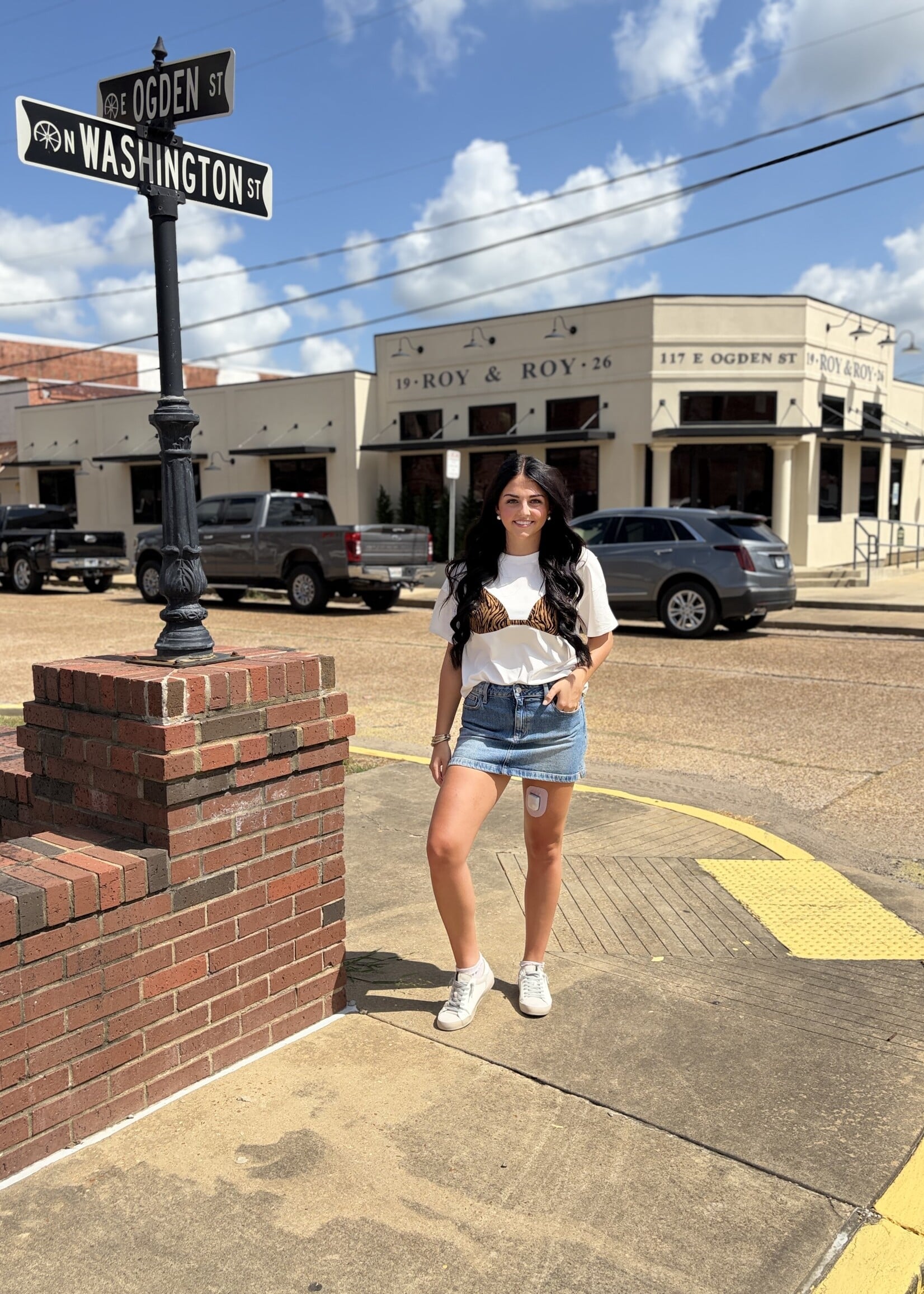 day + moon Tiger Print Bralette Oversized Tee