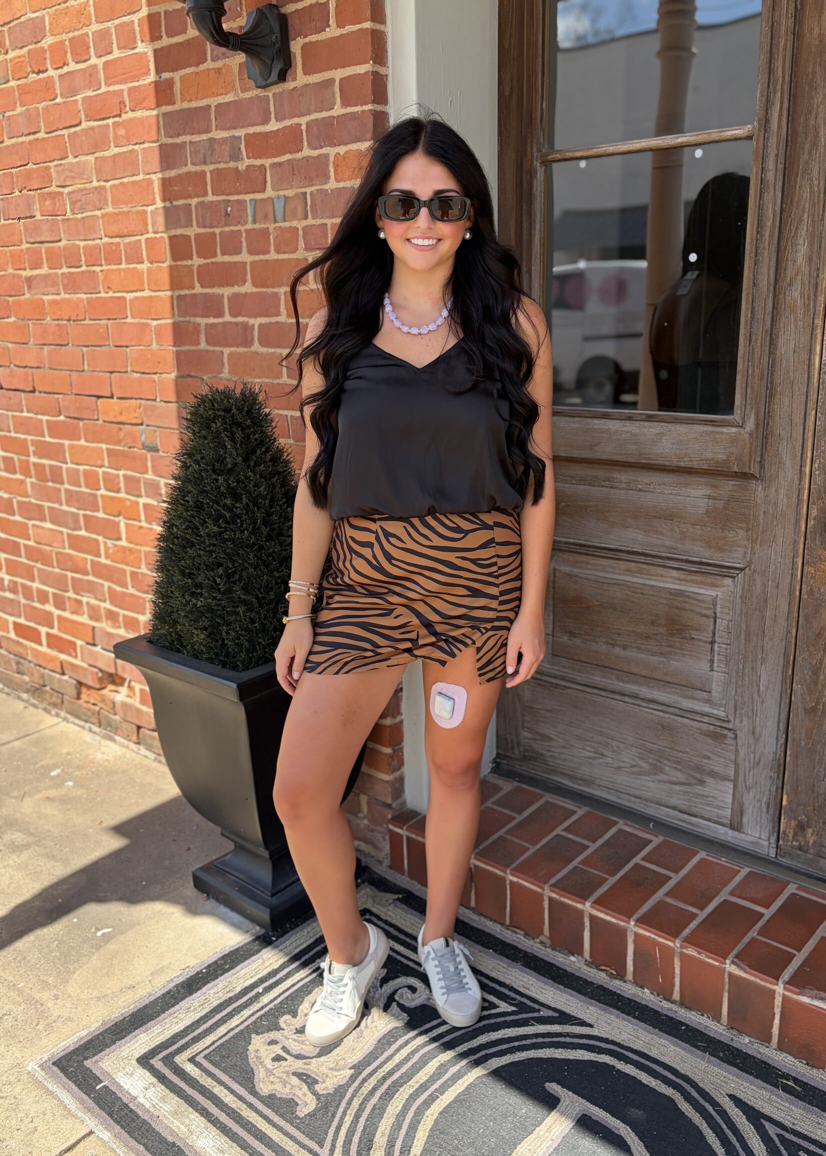 Belle Cher Tiger Striped Skort