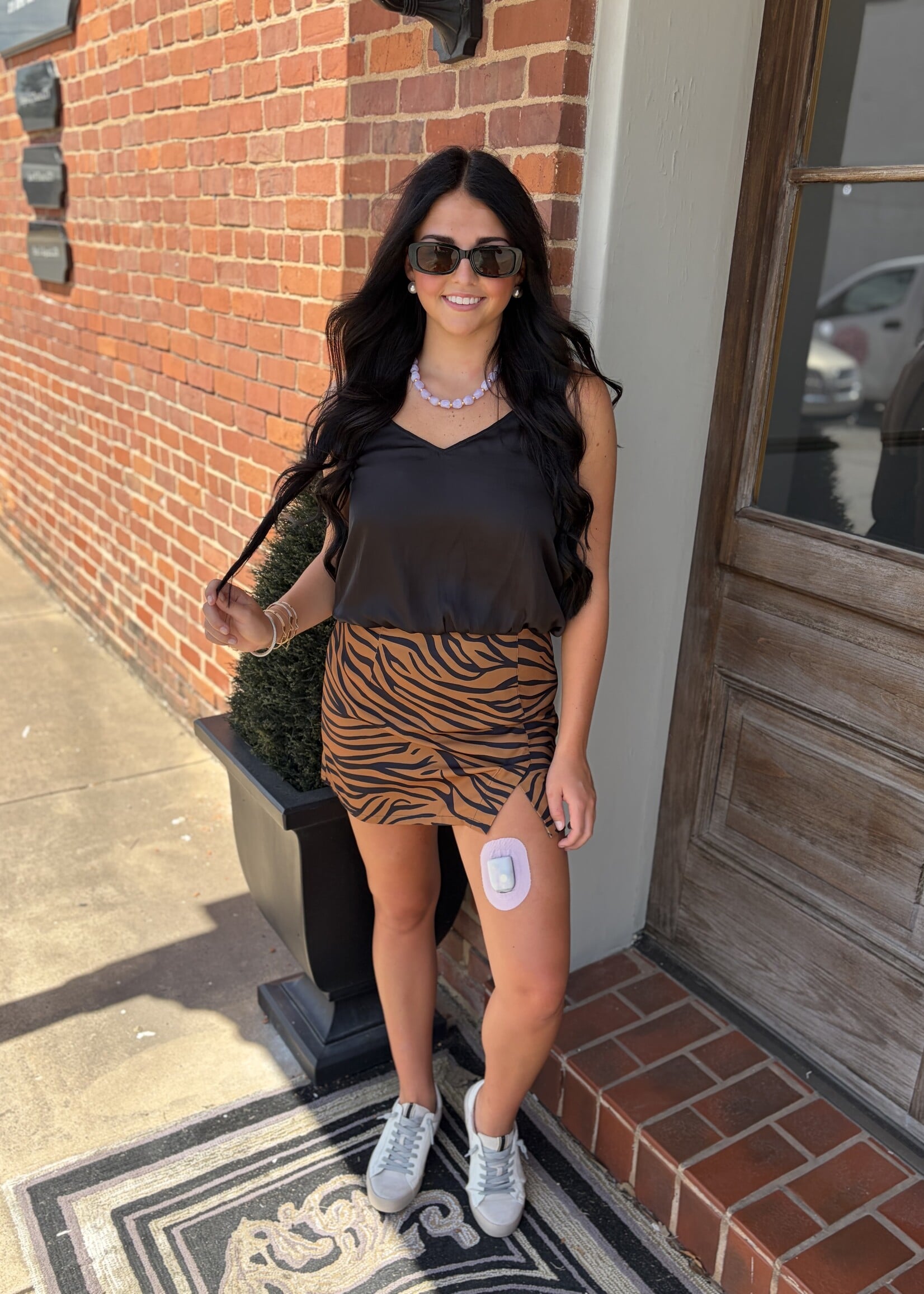 Belle Cher Tiger Striped Skort