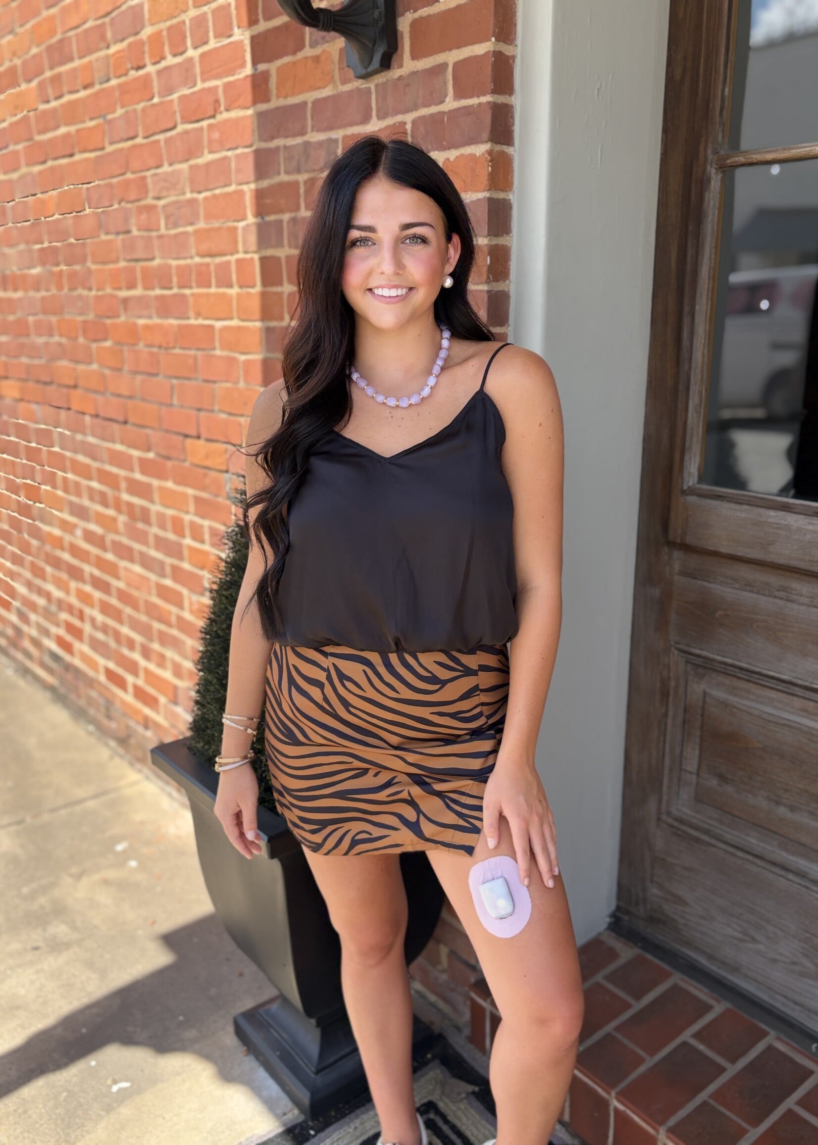 Belle Cher Tiger Striped Skort