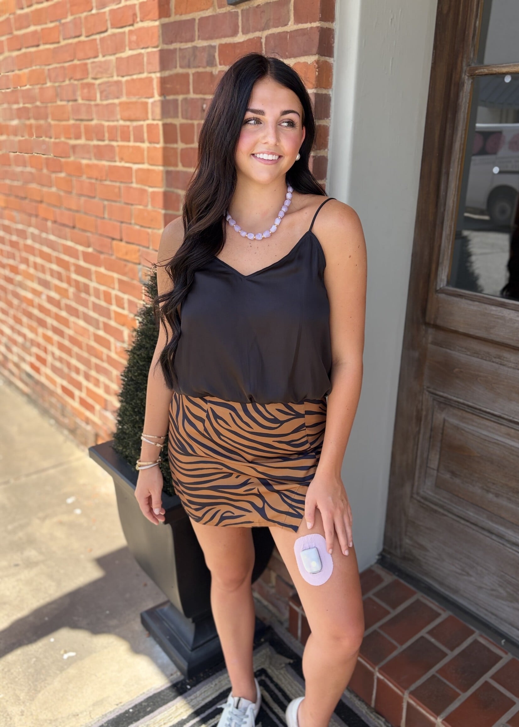 Belle Cher Tiger Striped Skort