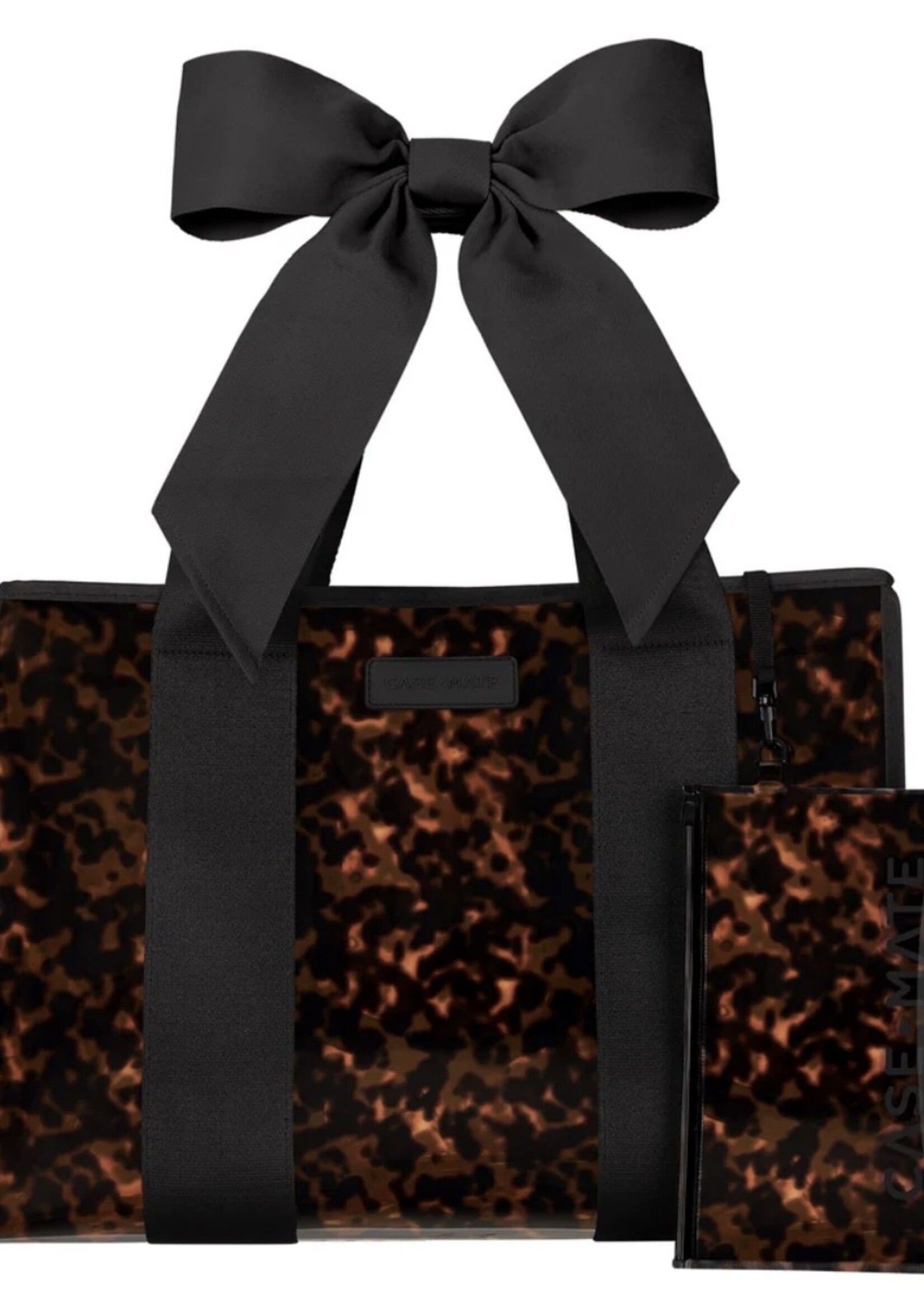 Casemate Tortoiseshell Bow Case-Mate Jelly Tote w/ Phone Pouch