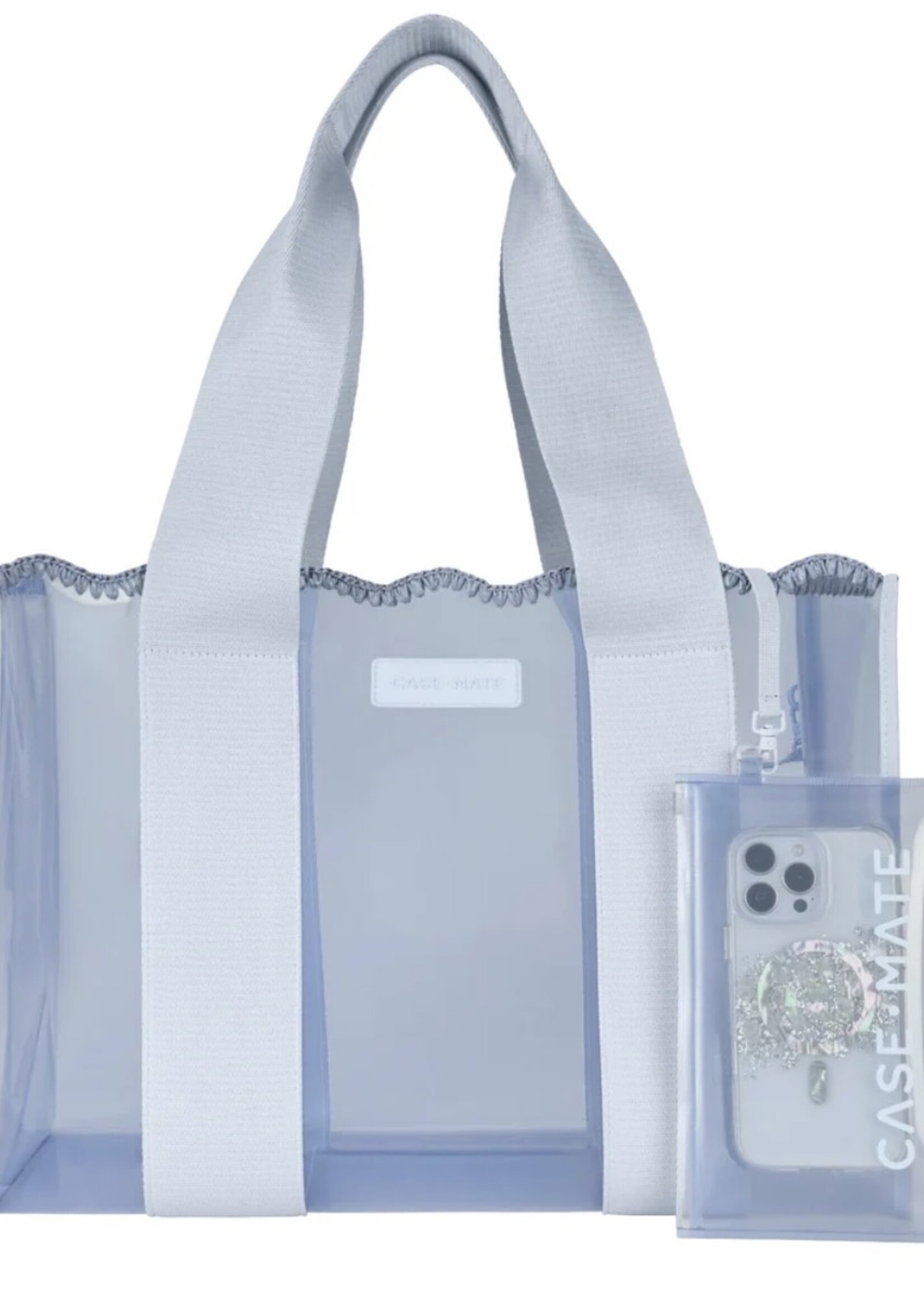 Casemate Blue Crochet Wave Case-Mate Jelly Tote w/ Phone Pouch