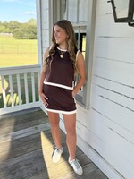 entro Brown & Cream Skort Set