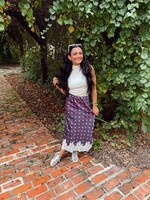 ee:some Purple Polka Dot Lace Skirt Midi