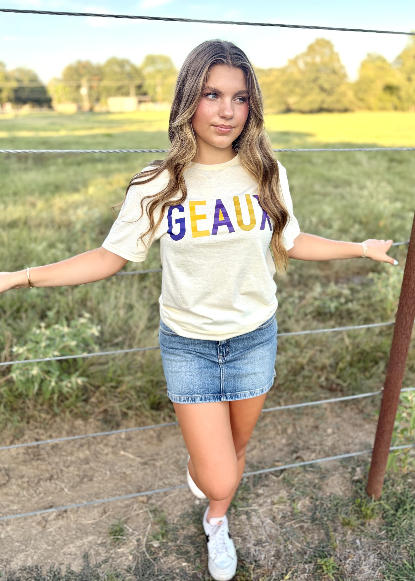 Southern Bayou Sisters & Co. Yellow Geaux Tee