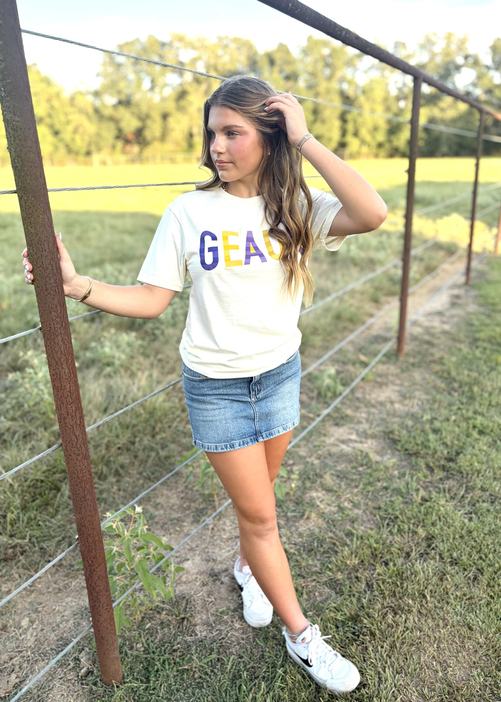 Southern Bayou Sisters & Co. Yellow Geaux Tee
