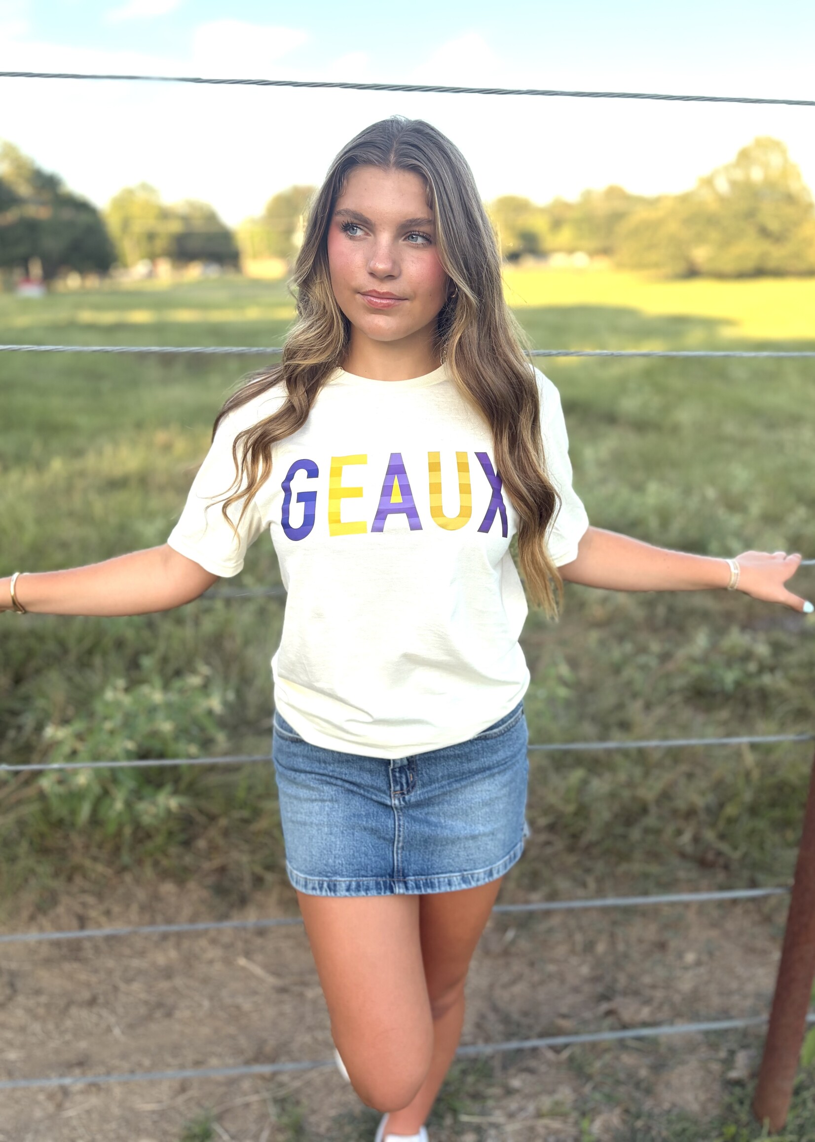 Southern Bayou Sisters & Co. Yellow Geaux Tee