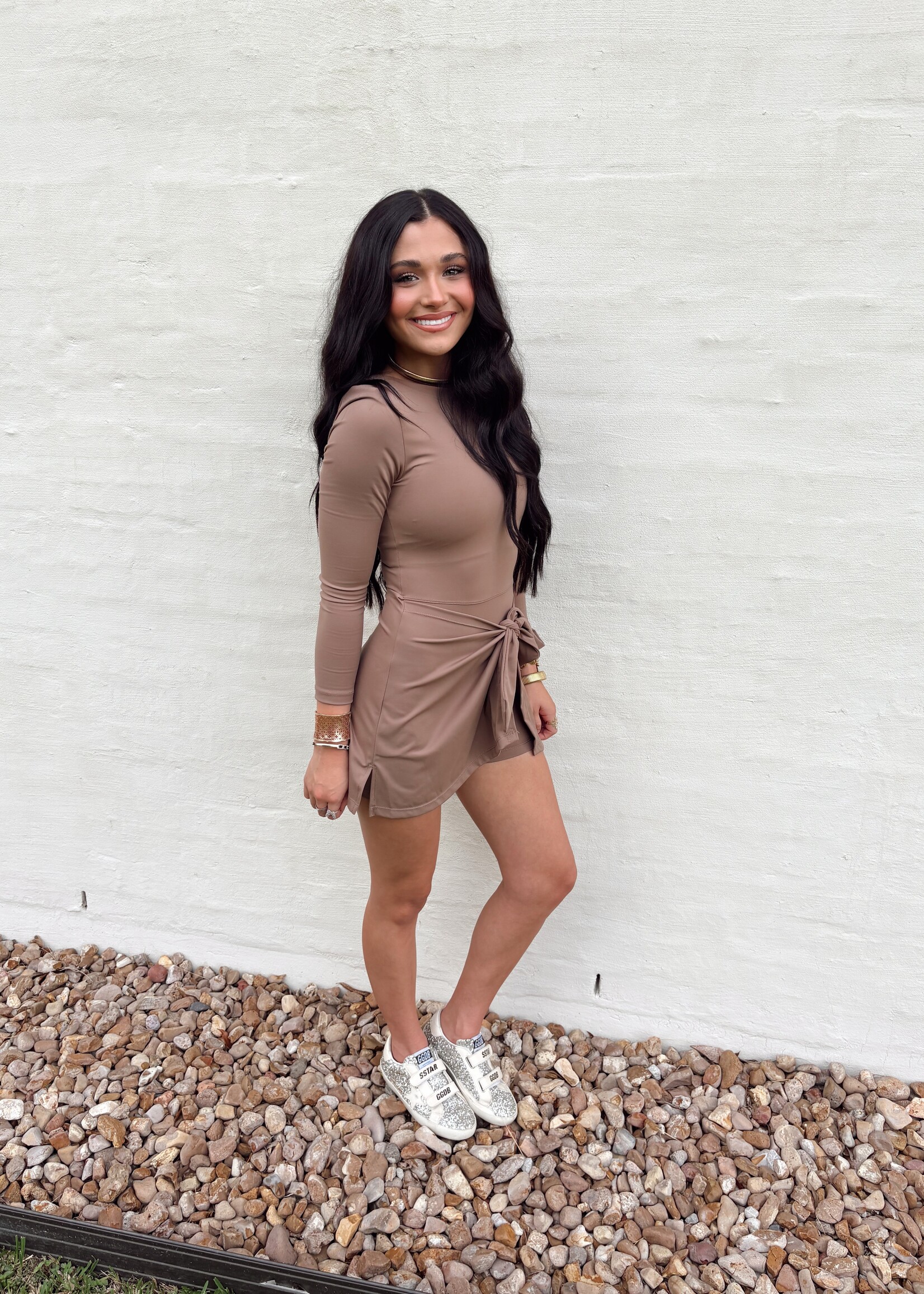 Mccolin Mocha Athletic Skort Dress
