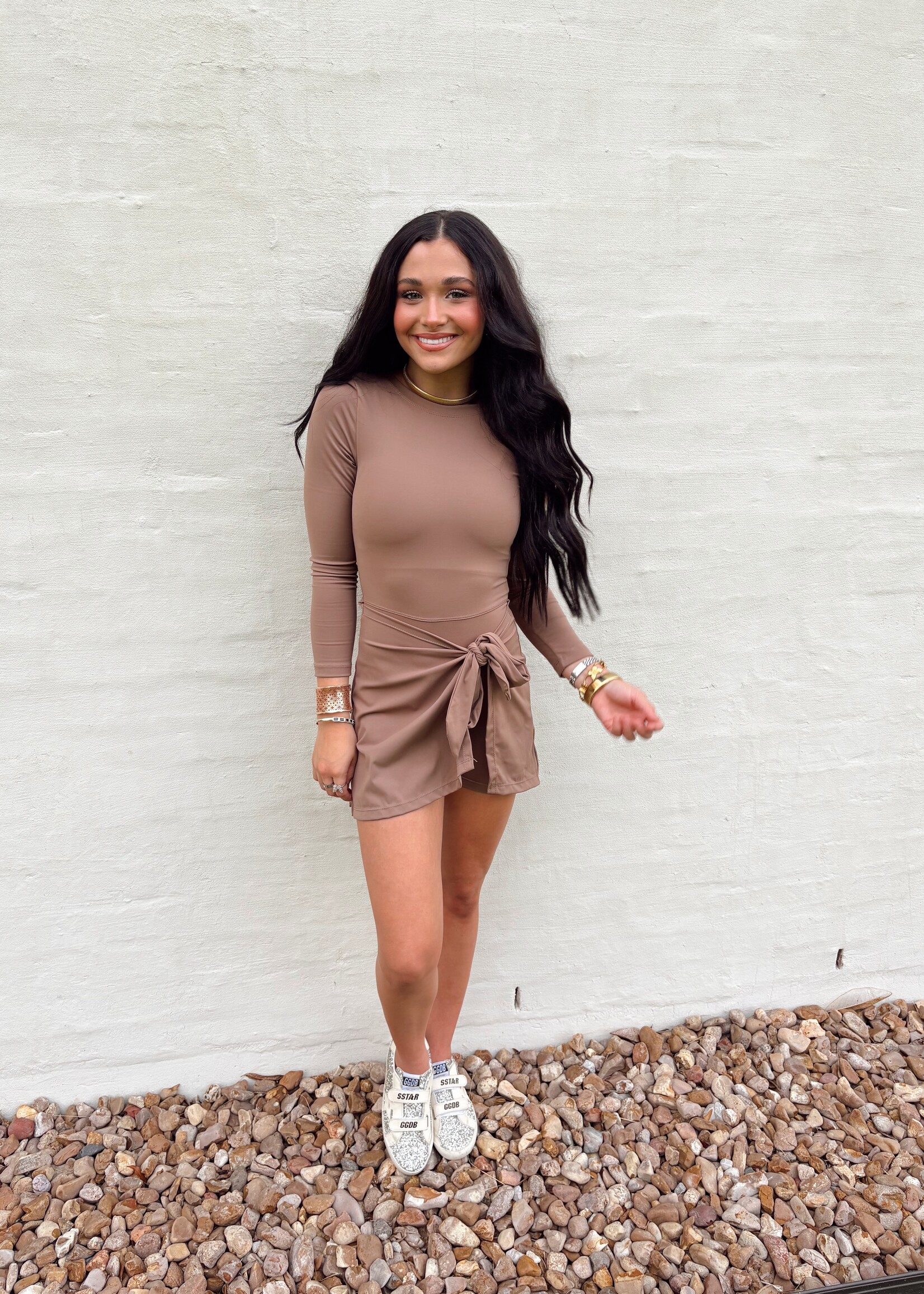 Mccolin Mocha Athletic Skort Dress