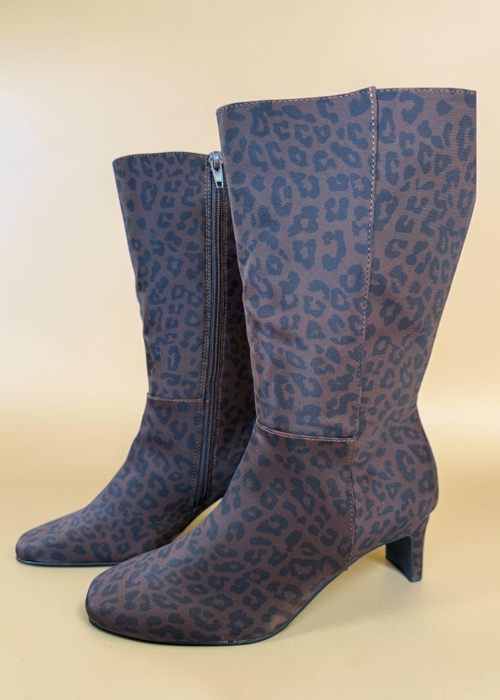 Matisse Footwear Brown Leopard Print Kitten Heel Bootie