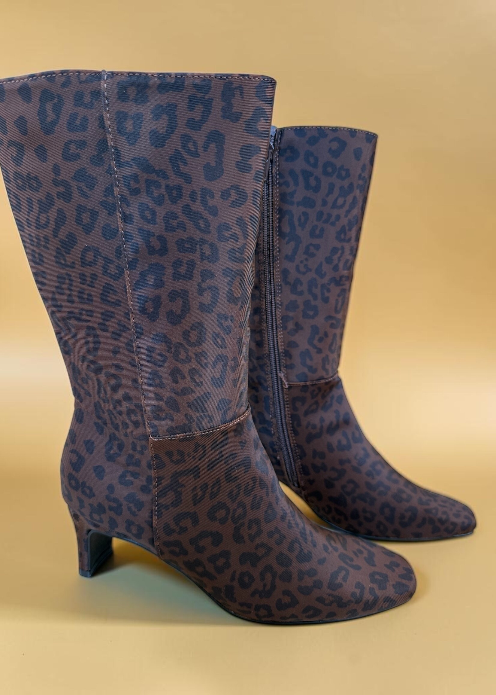 Matisse Footwear Brown Leopard Print Kitten Heel Bootie