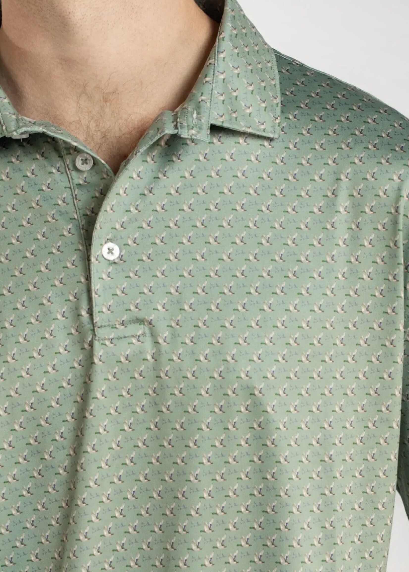 The Royal Standard Green Flying Mallard Performance Polo