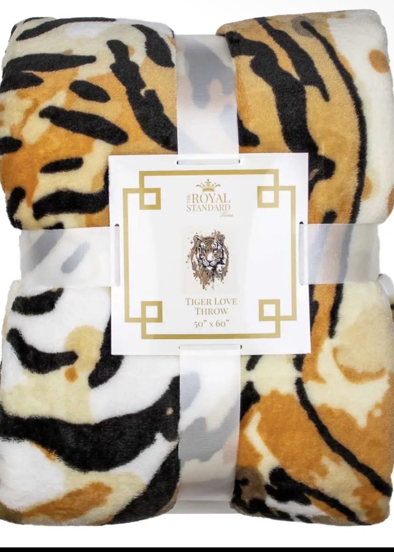 The Royal Standard White Tiger Love Throw 50x60