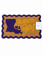 Mary Square Geaux Tigers Door Mat