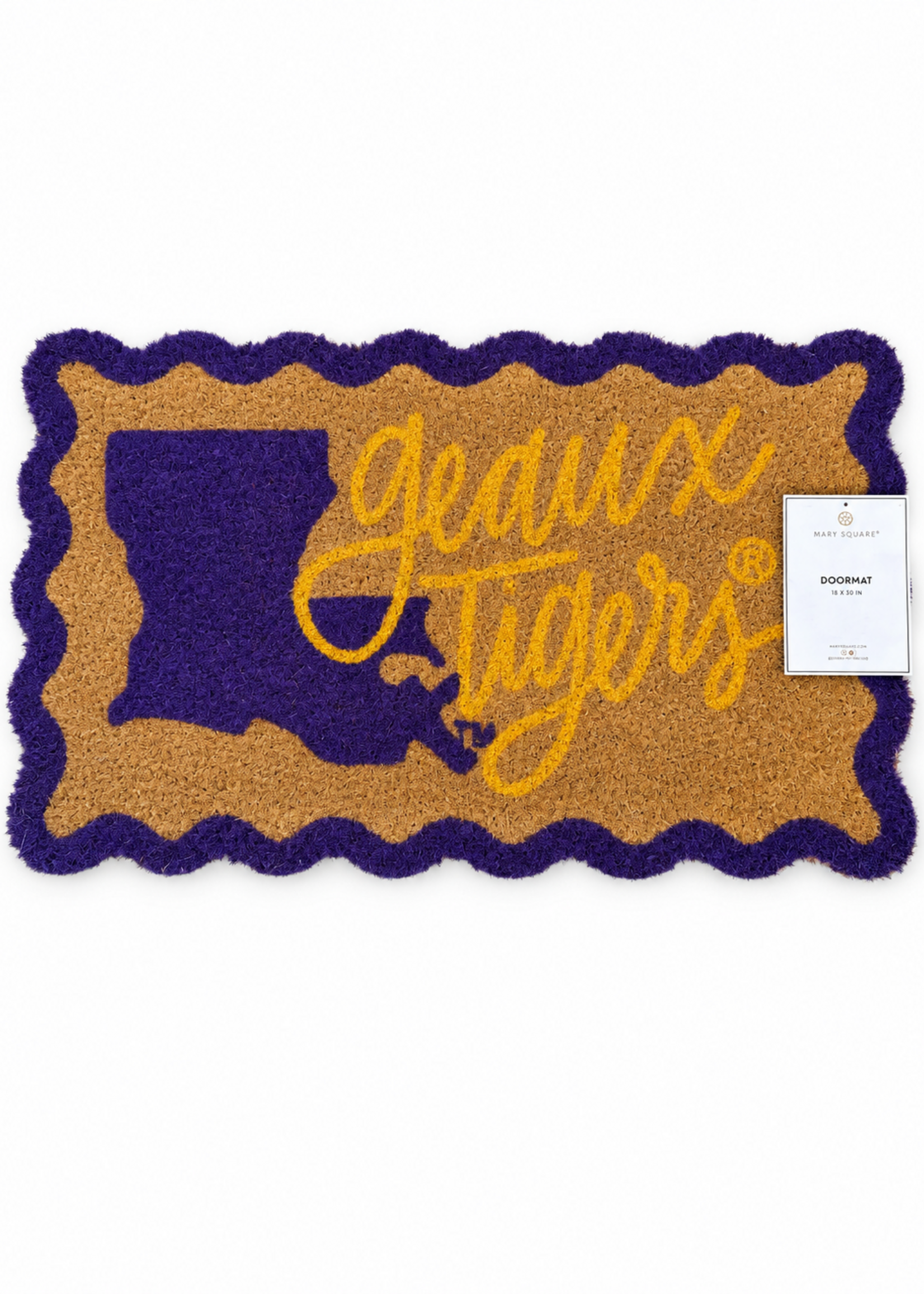 Mary Square Geaux Tigers Door Mat