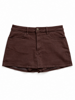 Just Panmaco Brown Denim Skort