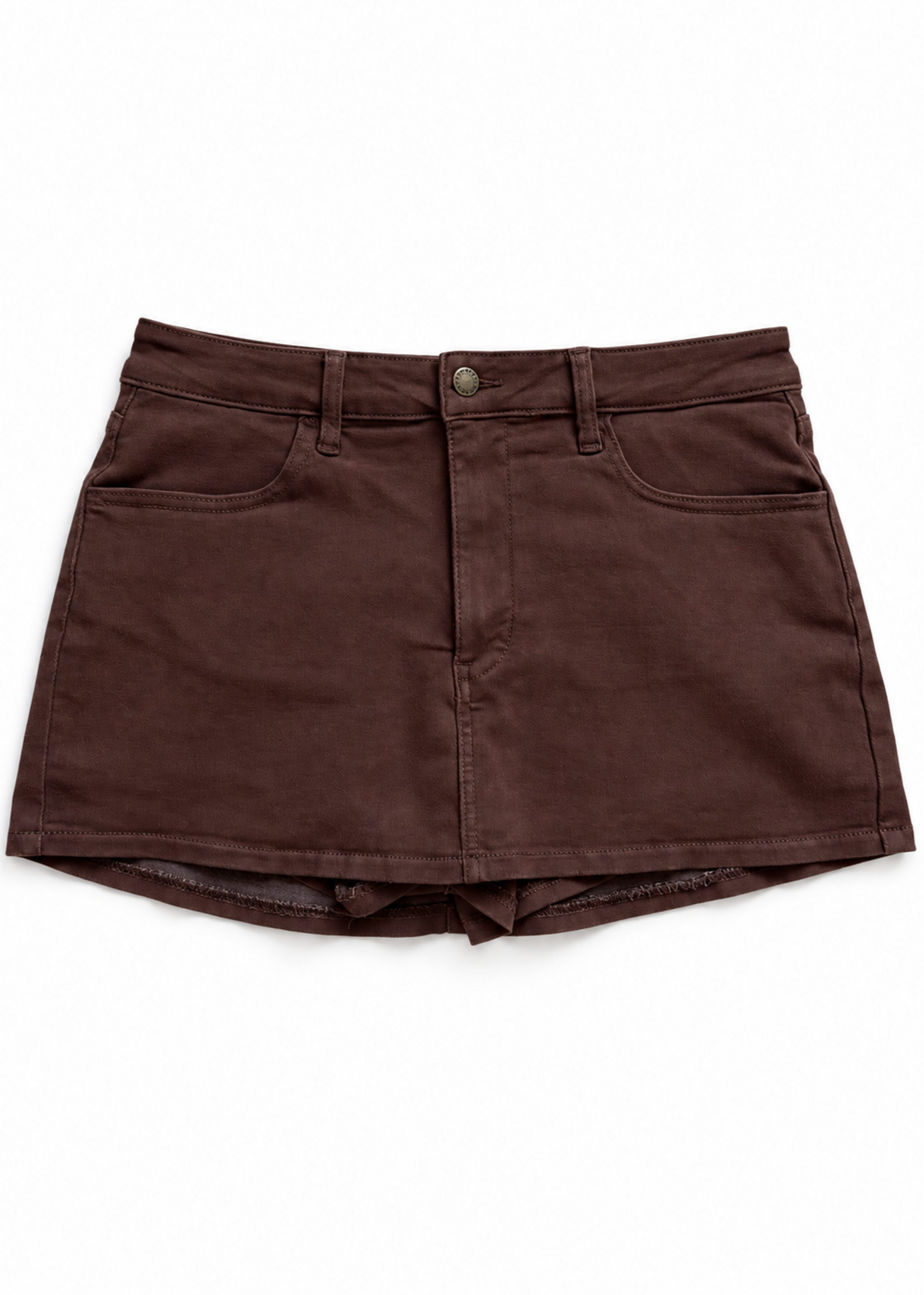 Just Panmaco Brown Denim Skort