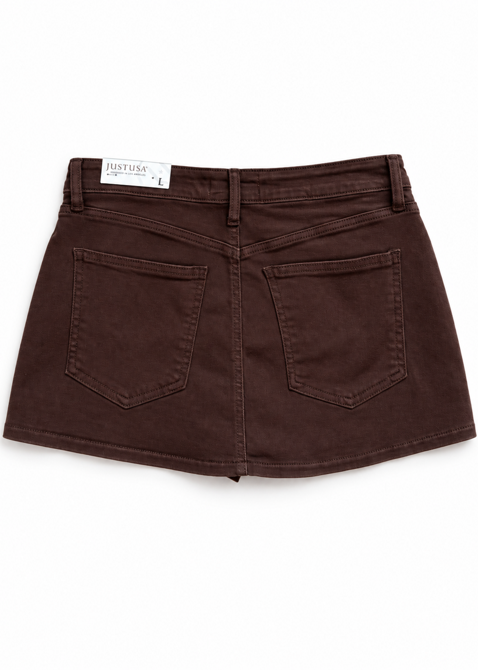 Just Panmaco Brown Denim Skort