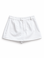day + moon White Denim Mini Skort
