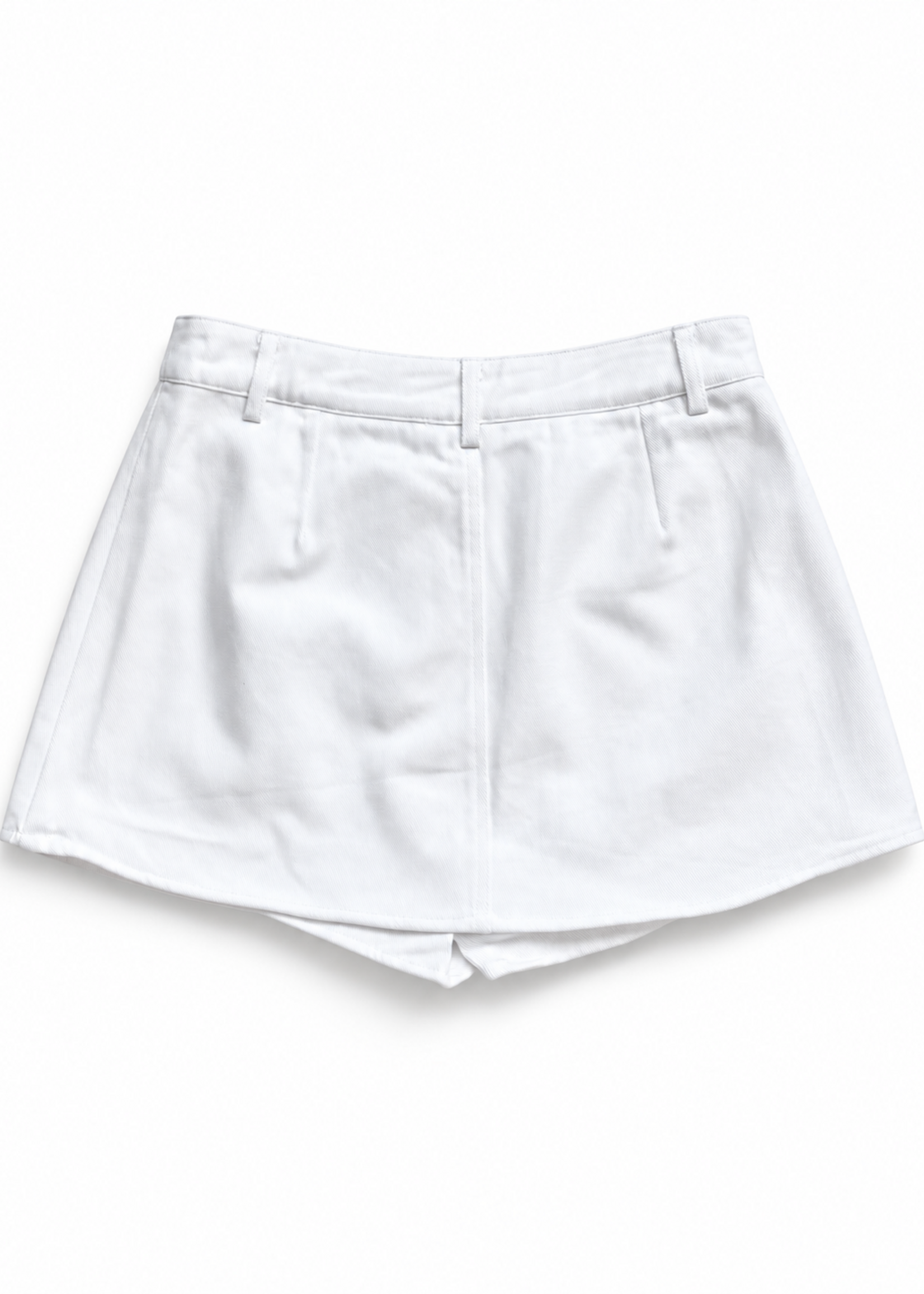 day + moon White Denim Mini Skort