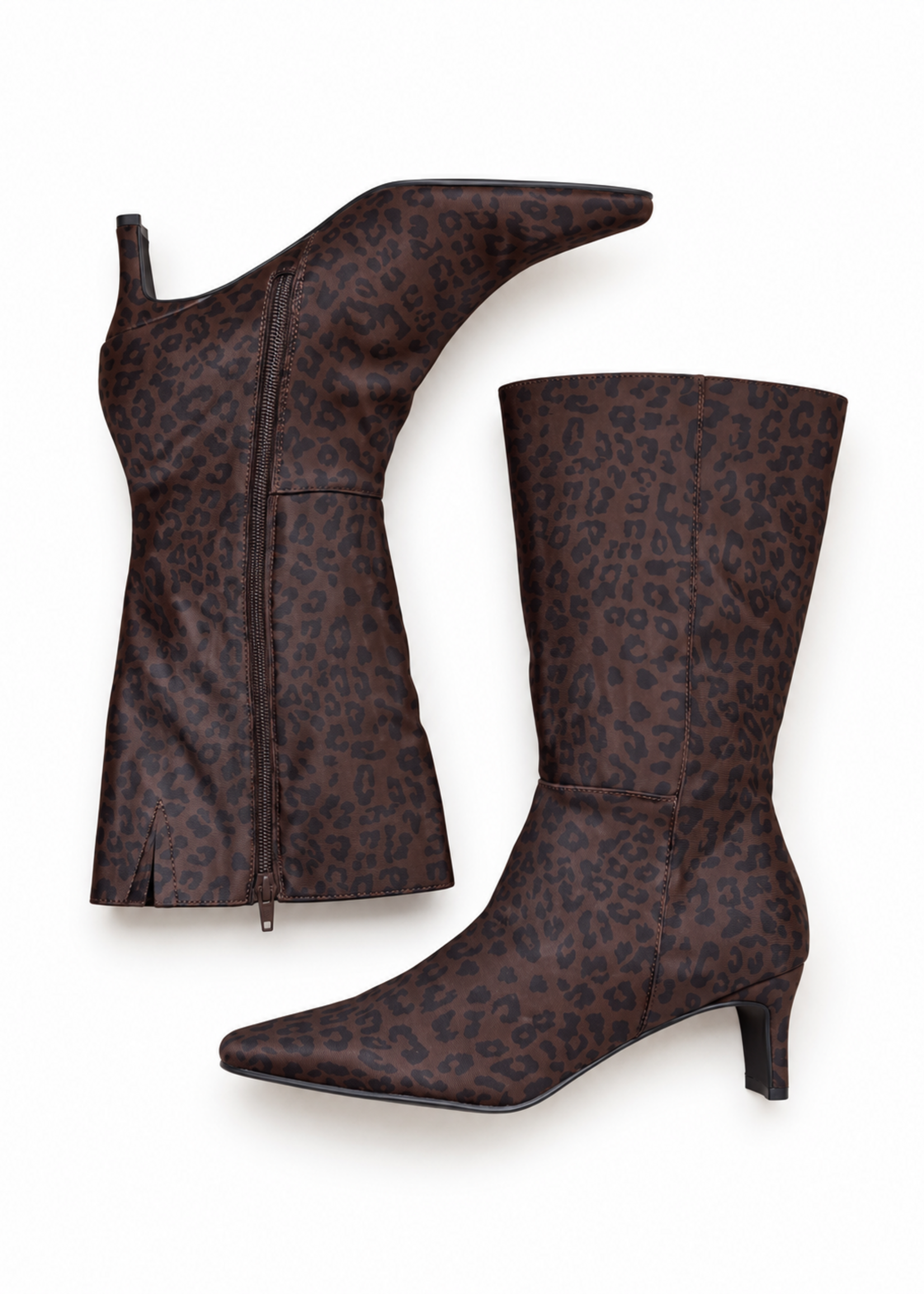 Matisse Footwear Brown Leopard Print Kitten Heel Bootie