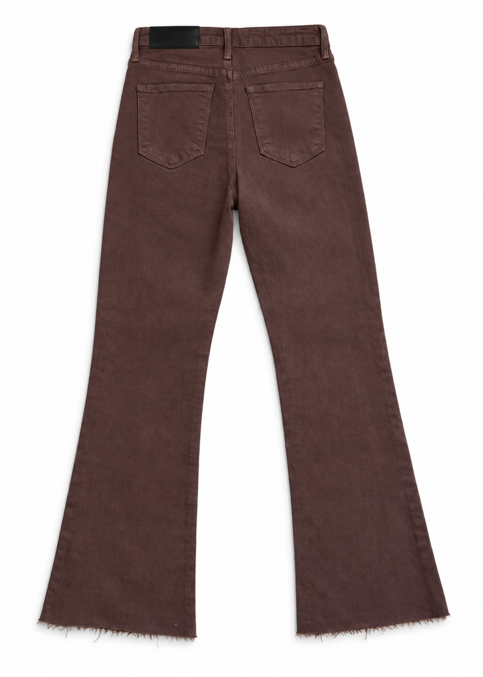 Just Panmaco Brown Cropped Flare Jeans