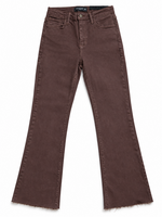 Just Panmaco Brown Cropped Flare Jeans