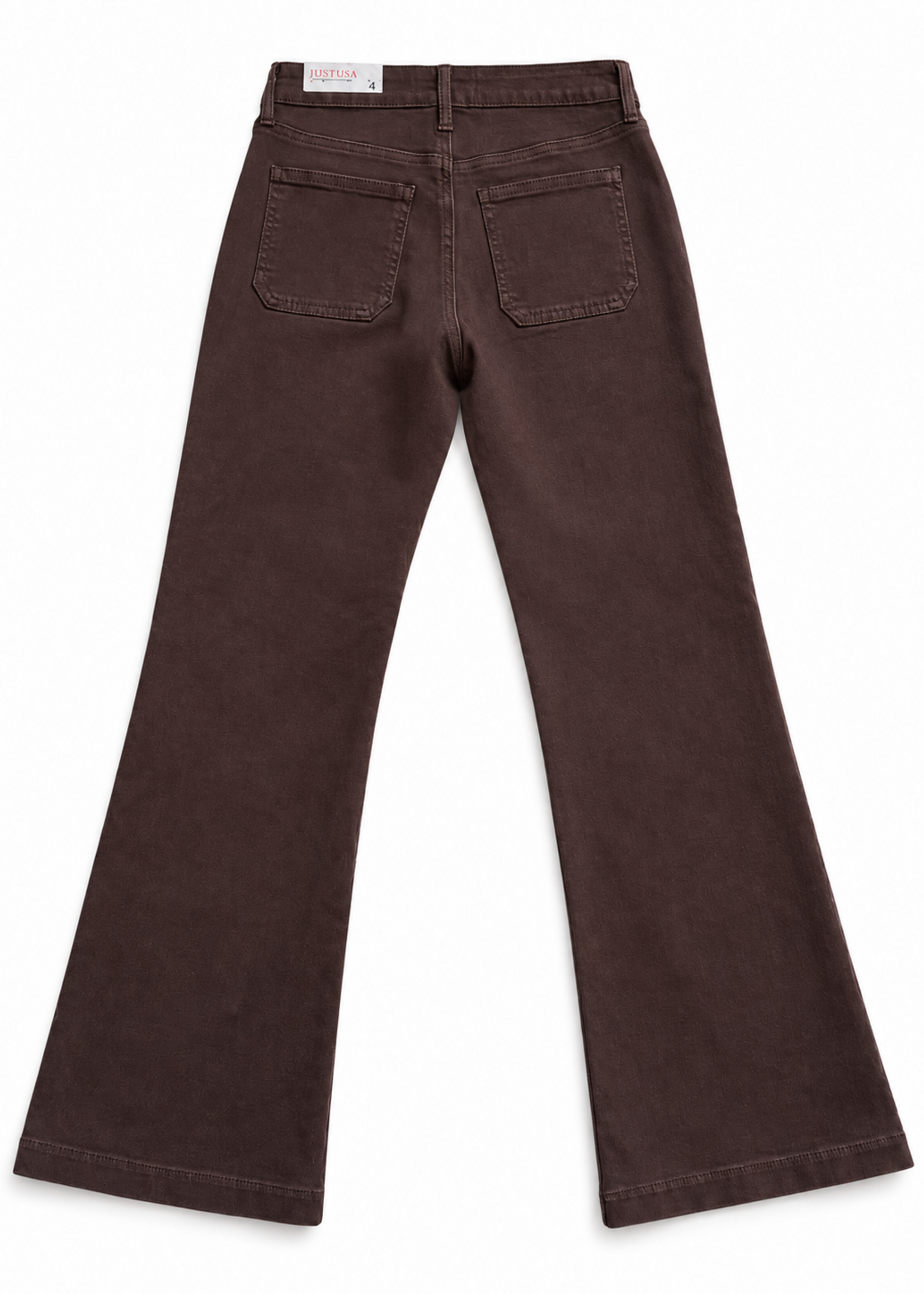 Just Panmaco Brown Patch Pocket Flare Denim