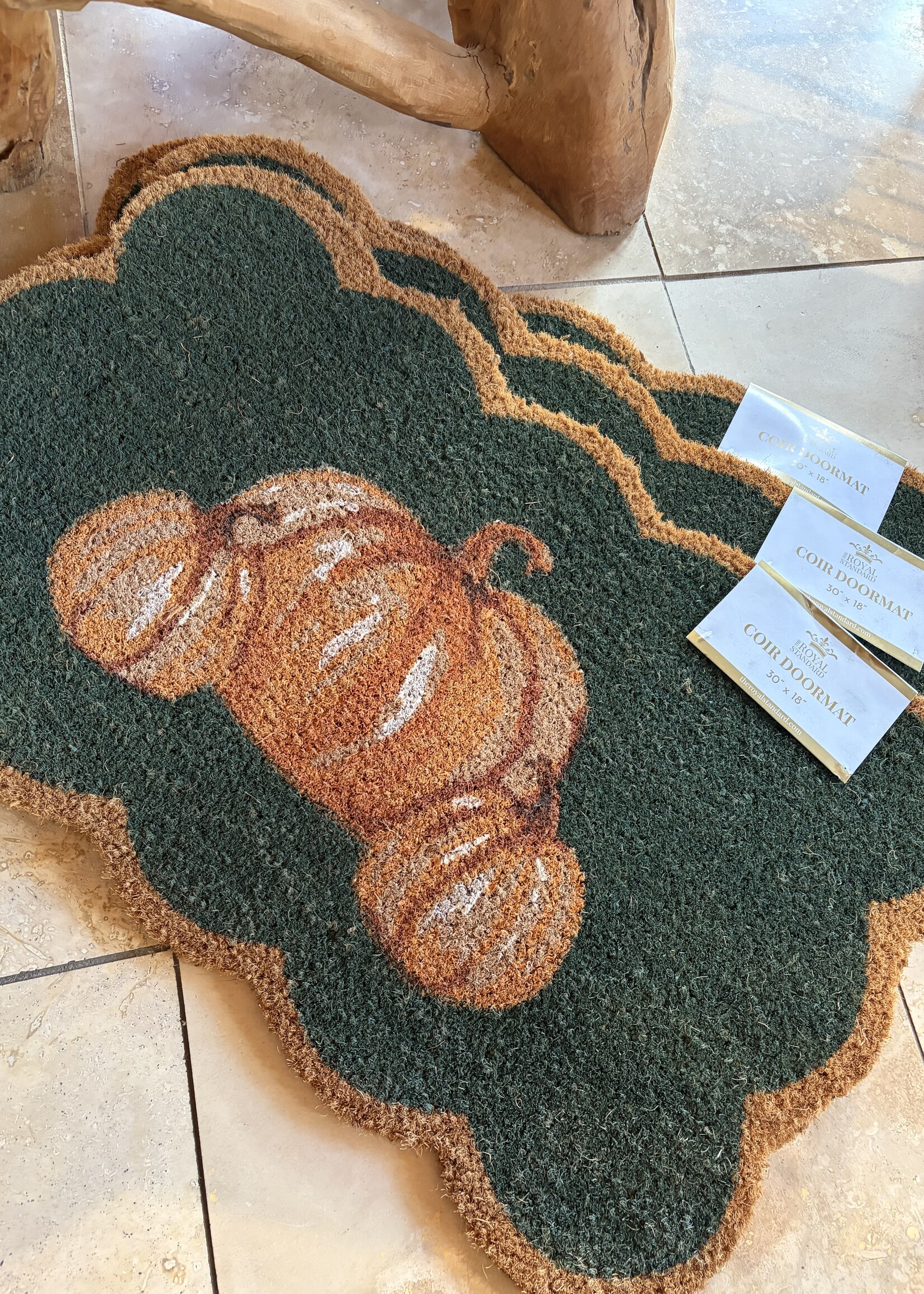 The Royal Standard Green Scallop Pumpkin Doormat